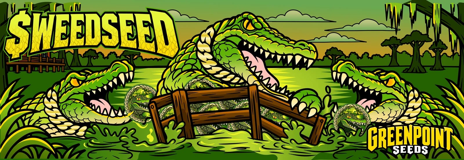 Greenpoint $WEEDSEED swamp illustration